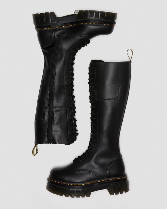 Audrick 20-Eye Leather Knee High Platform Boots