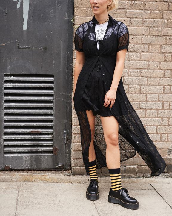 Thin Stripe Organic Cotton Blend Socks