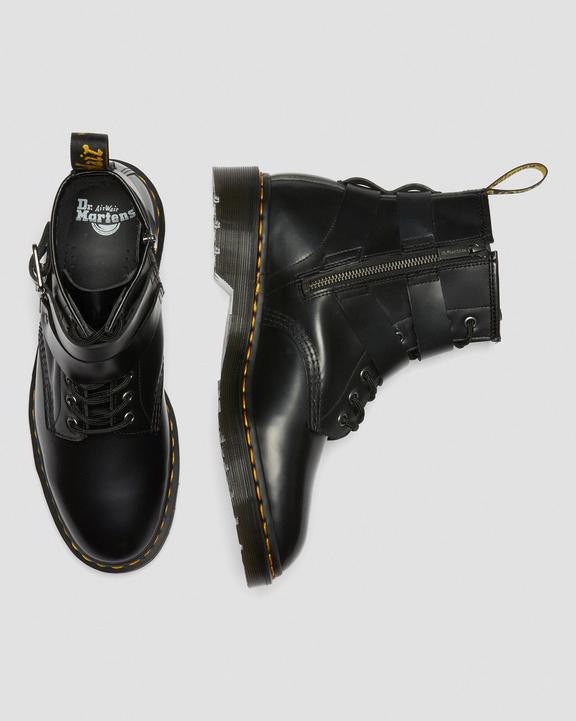 Cristofor Leather Harness Lace Up Boots
