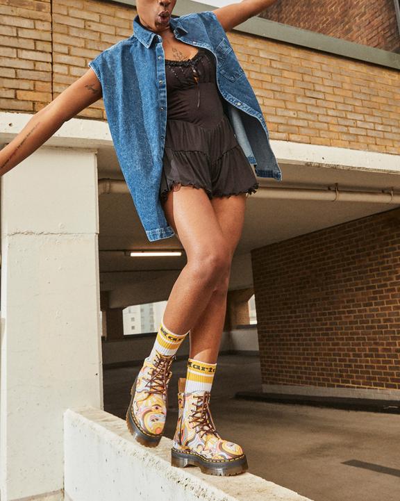 Vegan Jadon Boot Retro Canvas Platforms