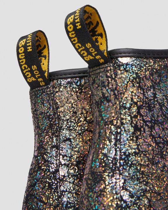 Junior 1460 Crinkle Metallic Lace Up Boots