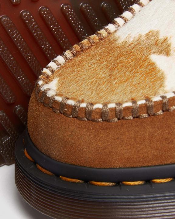 Adrian Snaffle Hair-On Cow Print Kiltie Loafers