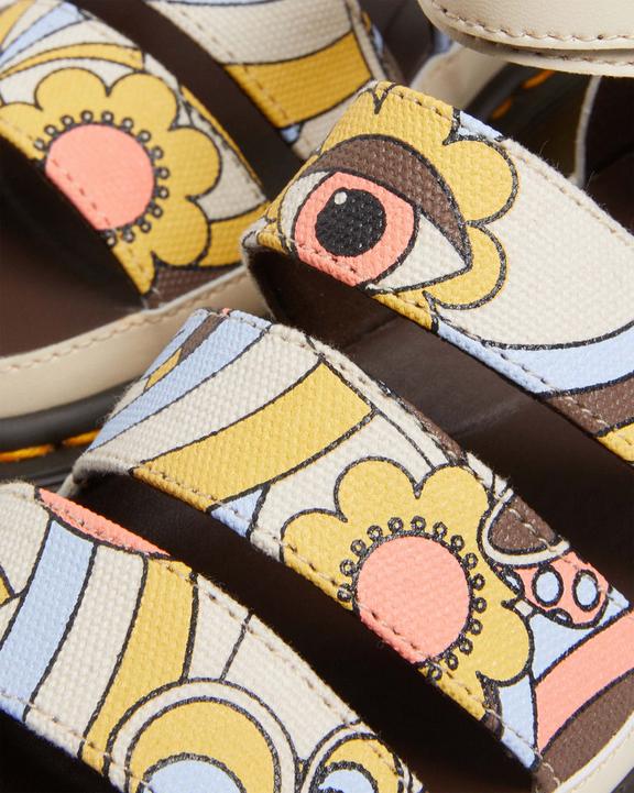 Vegan Clarissa II Retro Canvas Platform Strap Sandals