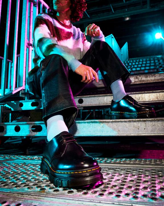 Rikard Polished Smooth Leather Platform Shoes