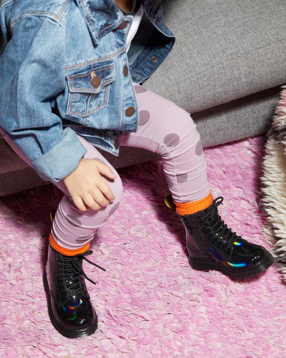 Toddler 1460 Rainbow Patent Leather Lace Up Boots
