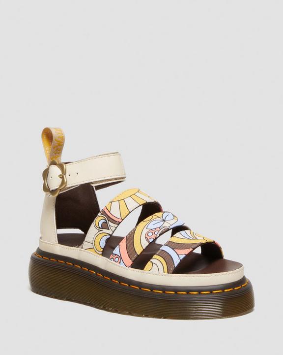 Vegan Clarissa II Retro Canvas Platform Strap Sandals