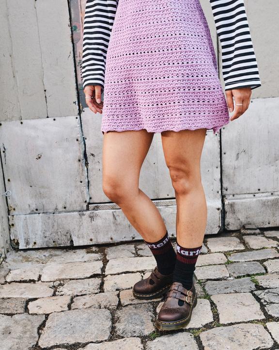 8065 Crazy Horse Leather Mary Jane Shoes