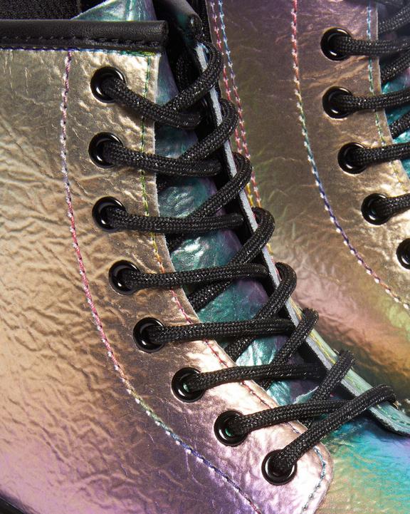 Junior 1460 Rainbow Crinkle Leather Lace Up Boots