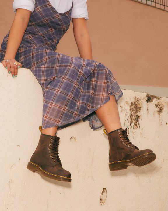 1460 Crazy Horse Leather Lace Up Boots