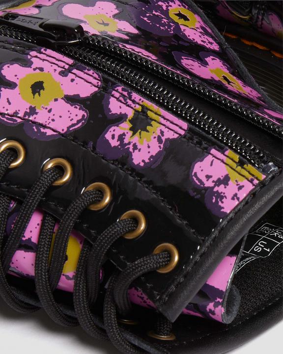 Junior 1460 Pansy Patent Leather Lace Up Boots