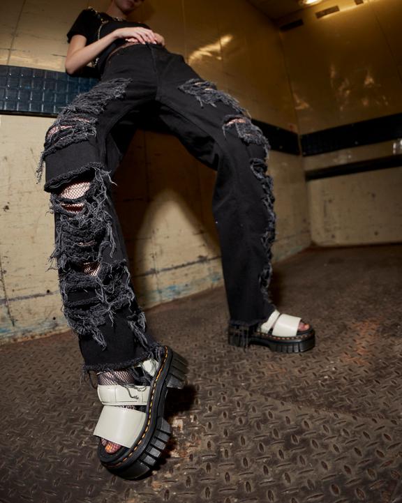 Ricki Nappa Lux Leather 3-Strap Platform Sandals