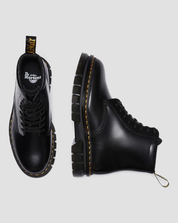 Rikard Smooth Leather Platform Lace Up Boots