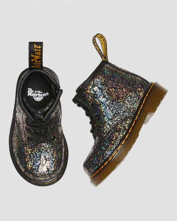 Infant 1460 Crinkle Metallic Lace Up Boots