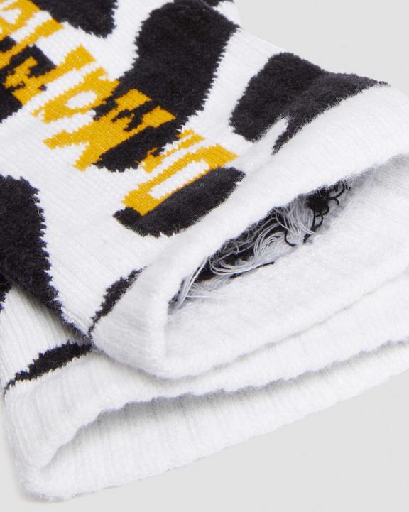 Vertical Logo Cow Print Cotton Blend Socks