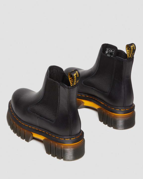 Audrick Contrast Sole Leather Platform Chelsea Boots