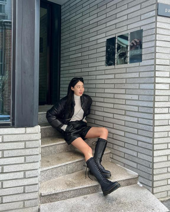 1B60 Bex Pisa Leather Knee High Boots