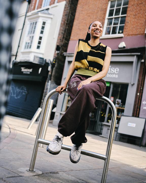 2046 Snake Print Suede Oxford Shoes