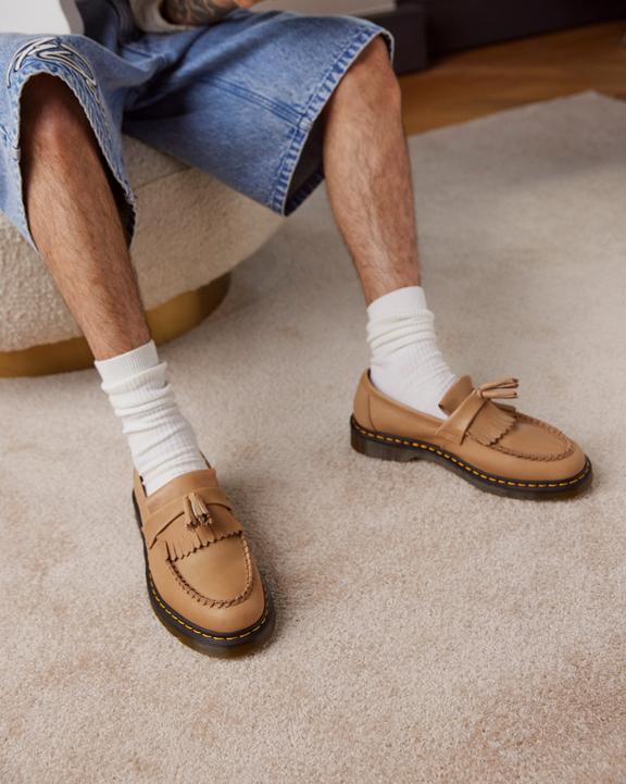 Adrian Carrara Leather Tassel Loafers