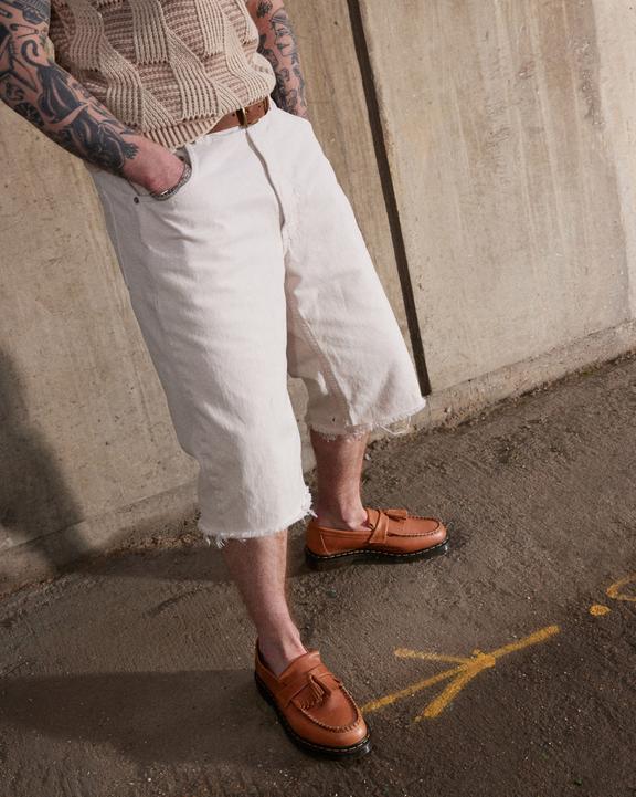 Adrian Carrara Leather Tassel Loafers