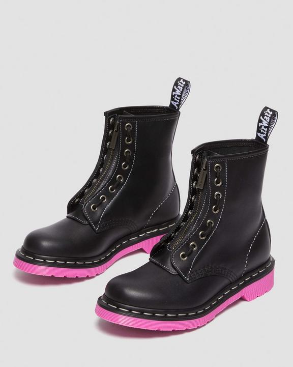 1460 Pink Sole Wanama Leather Jungle Zip Boots