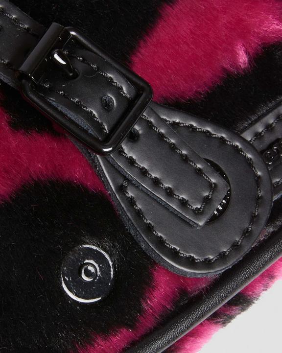 7 Inch Faux Fur Cow Print Crossbody Bag