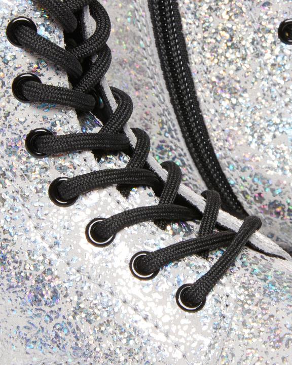 Junior 1460 Crinkle Metallic Lace Up Boots