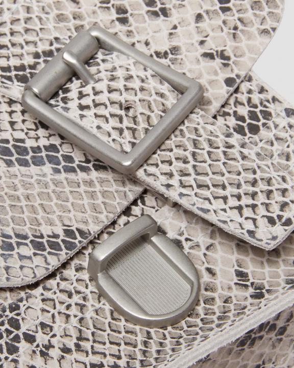 Snake Print Leather Vertical Crossbody Bag