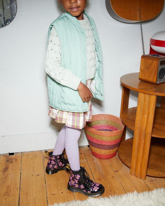 Junior 1460 Pansy Patent Leather Lace Up Boots