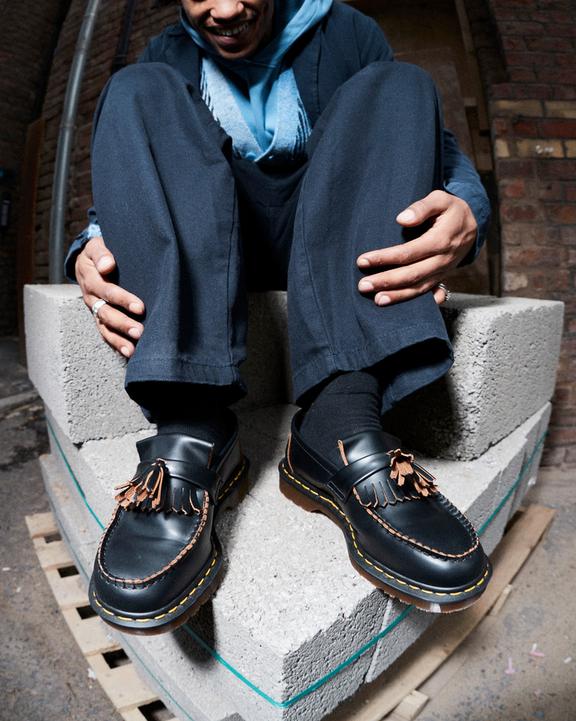 Adrian Made in England Quilon Leather Tassel Loafers