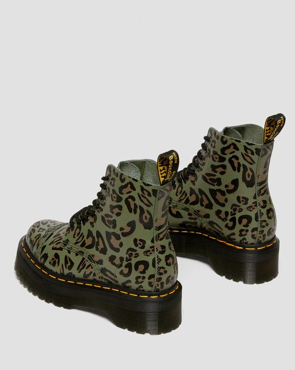 Sinclair Distorted Leopard Print Platform Boots