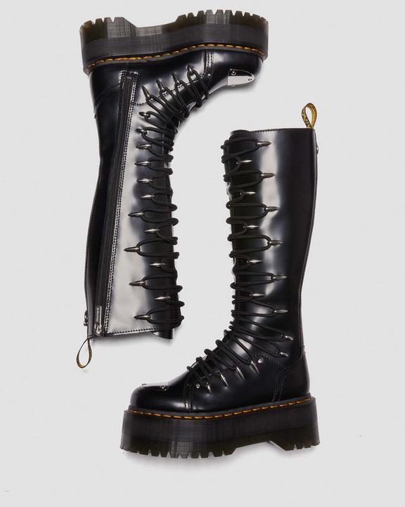 1B60 Max Lace Up Knee High Platform Boots