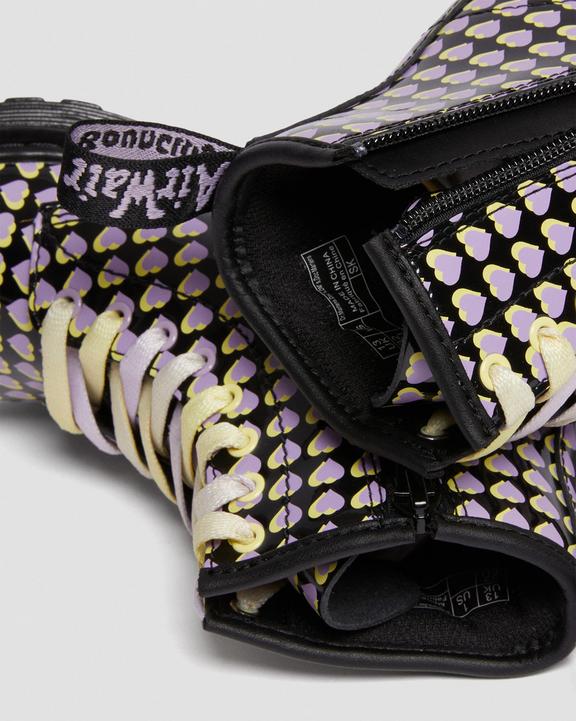 Junior 1460 Patent Heart Printed Lace Up Boots