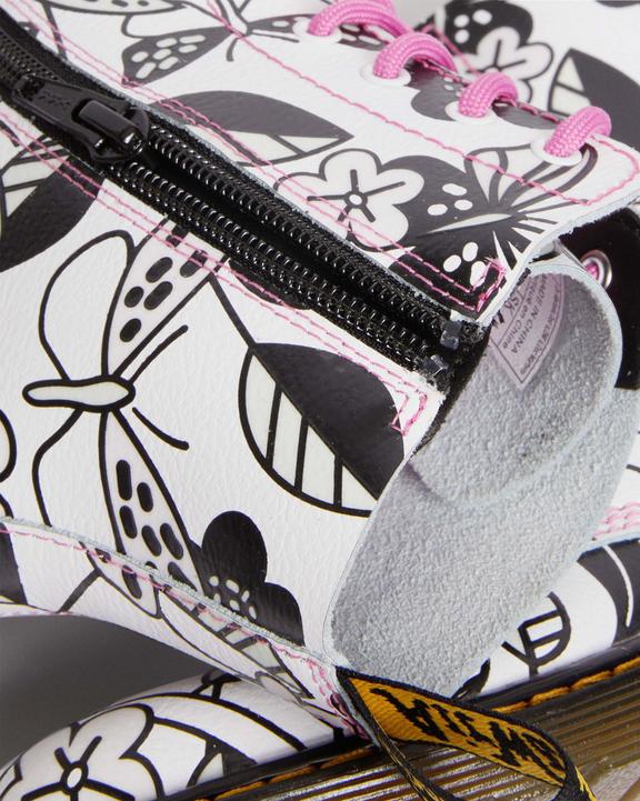 Junior 1460 Meadow Print Leather Lace Up Boots