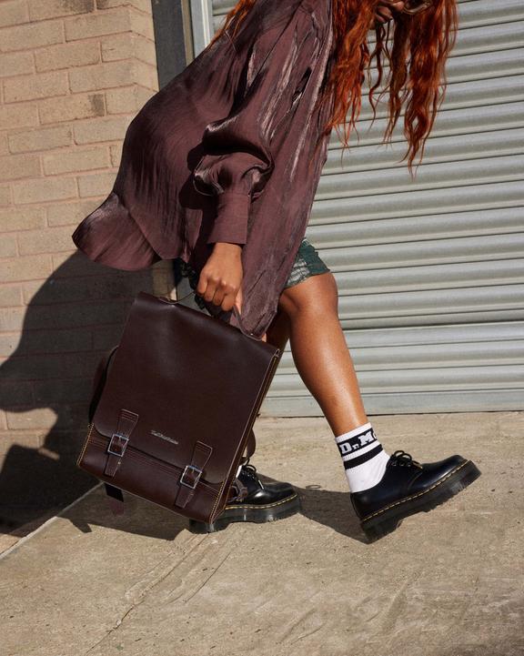 Leather Box Backpack