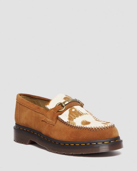 Adrian Snaffle Hair-On Cow Print Kiltie Loafers