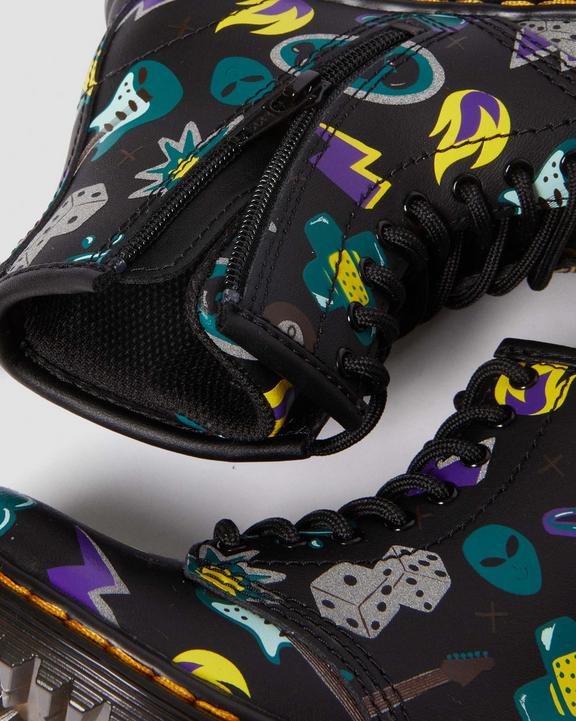 Toddler 1460 Sticker Print Leather Lace Up Boots