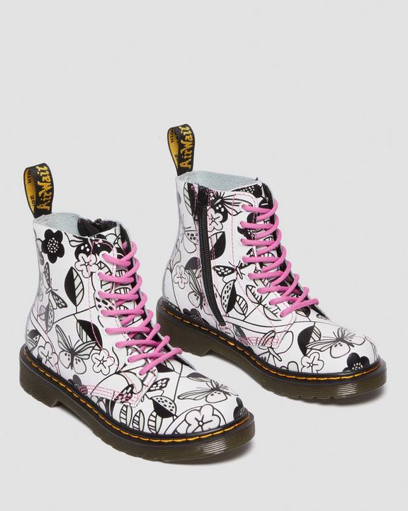 Junior 1460 Meadow Print Leather Lace Up Boots