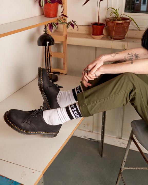 1461 Waxed Full Grain Leather Oxford Shoes