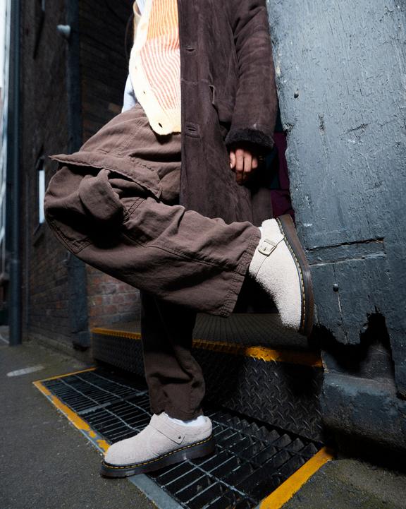 Isham Faux Shearling Lined Suede Slingback Mules