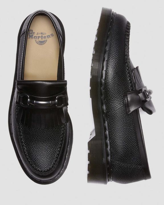 Adrian Snaffle Pebble Grain Leather Kiltie Loafers