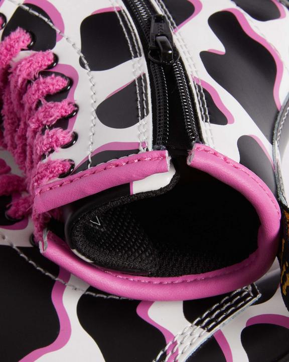 Toddler 1460 Cow Print Patent Leather Lace Up Boots