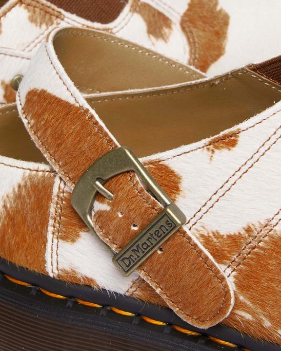 Isham Hair-On Cow Print Slingback Mules