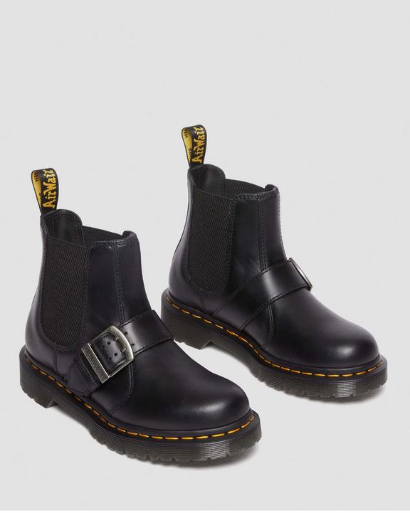 2976 Buckle Pull Up Leather Chelsea Boots
