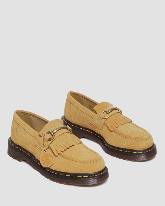 Adrian Snaffle Repello Emboss Suede Kiltie Loafers