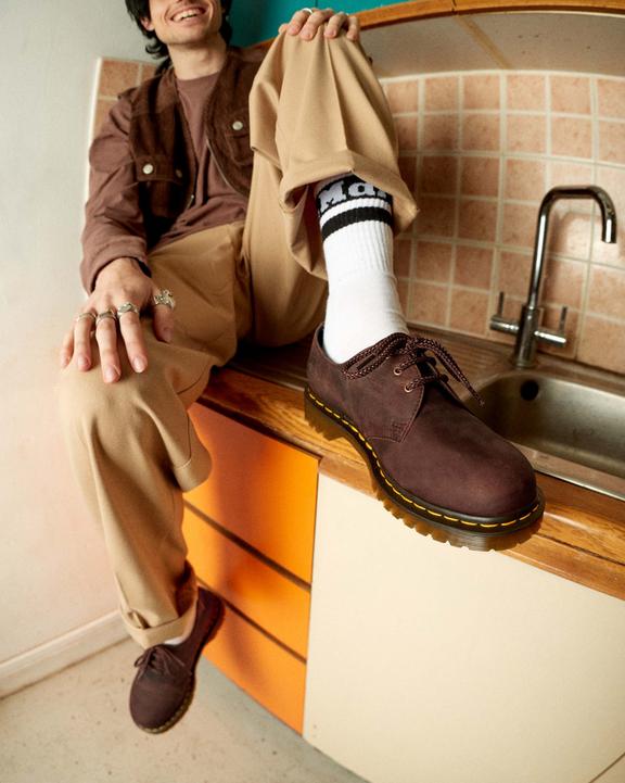 1461 Waxed Full Grain Leather Oxford Shoes