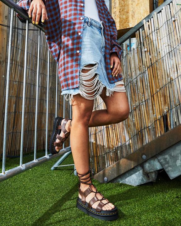 Nartilla Illusion Leather Gladiator Sandals