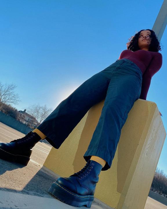 Sincalir Milled Nappa Leather Platform Boots