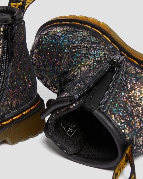 Infant 1460 Crinkle Metallic Lace Up Boots