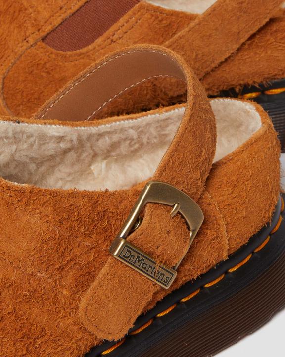 Isham Faux Shearling Lined Suede Slingback Mules