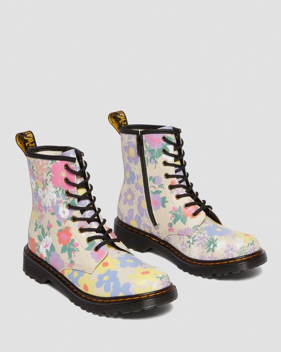 Youth 1460 Floral Mash Up Leather Lace Up Boots